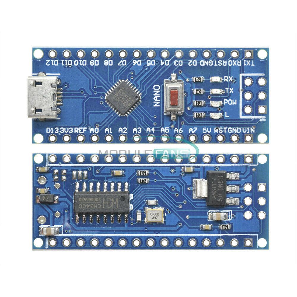 5PCS ATmega328 CH340G NANO 3.0 Micro USB Controller Board 5V 16M DIY for Arduino