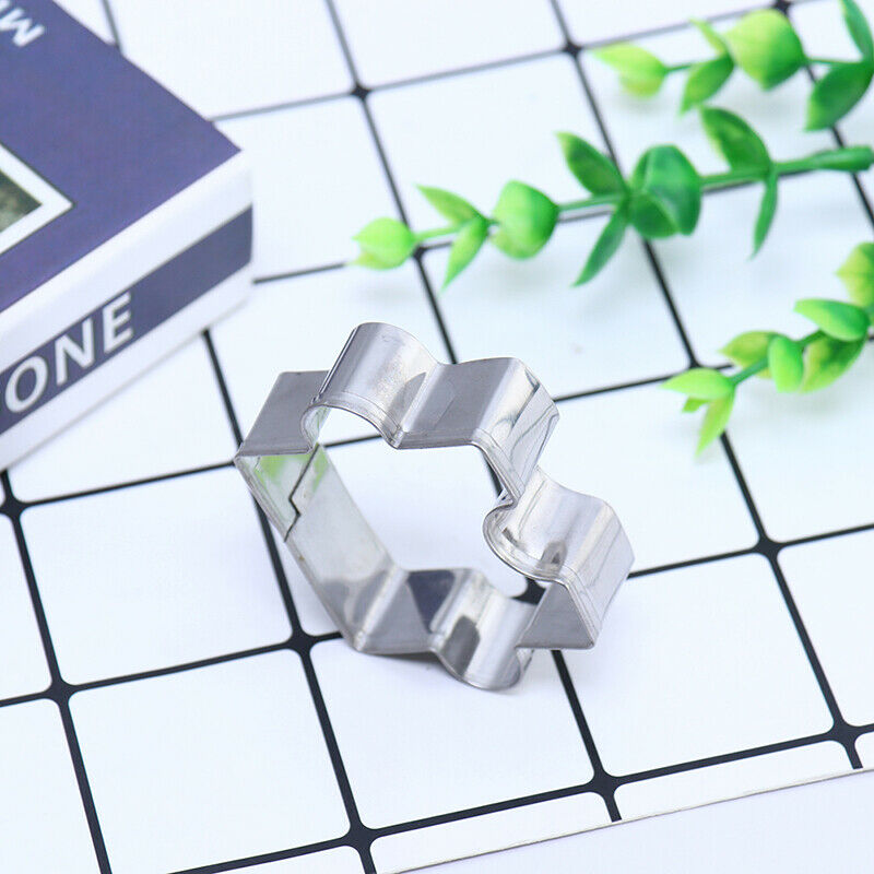 4pcs/set Cookie Puzzle Shape Stainless Steel Biscuit Mold Dessert Make To.l8