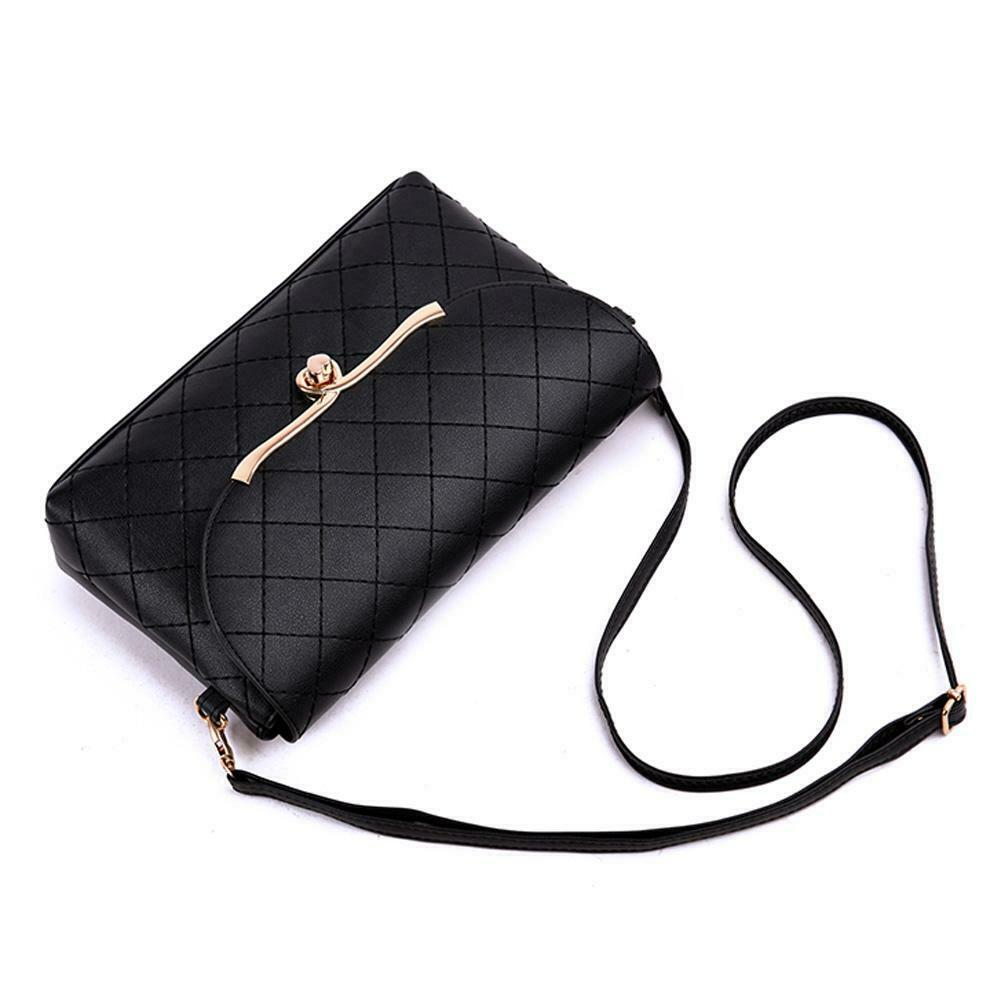 Elegant Diamond Lattice PU Handbags for Women Crossbody Shoulder Flap Bags @