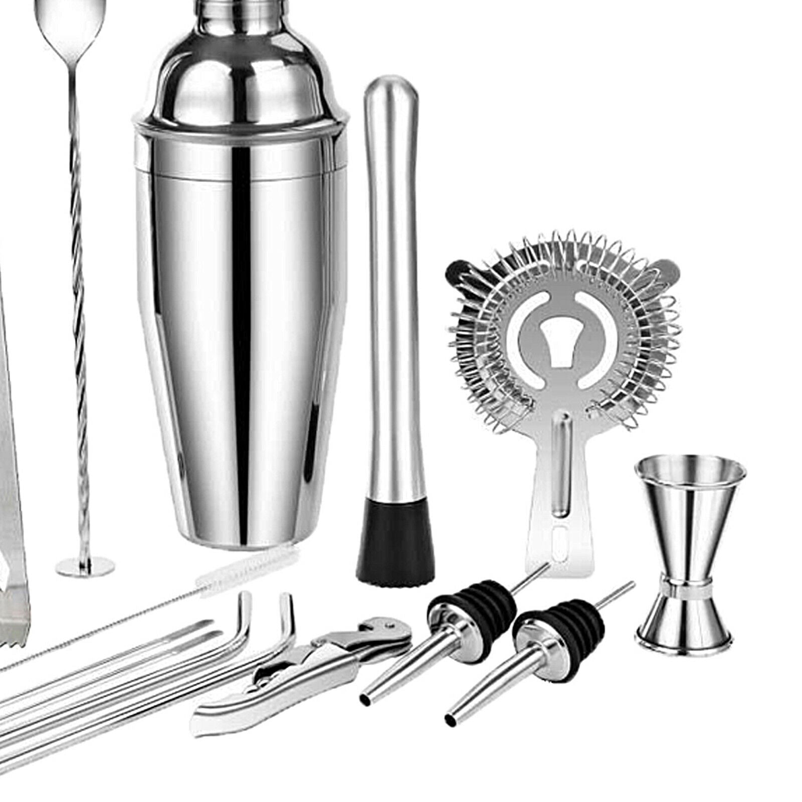 Bartender Kit, 14 Piece Cocktail Shaker Set Stainless Steel