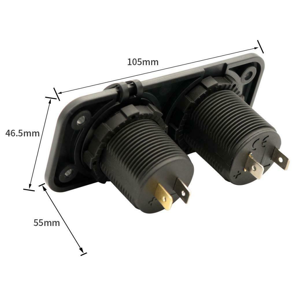 Dual USB Socket Panel With Screws Waterproof Power Socket Adapter Kit