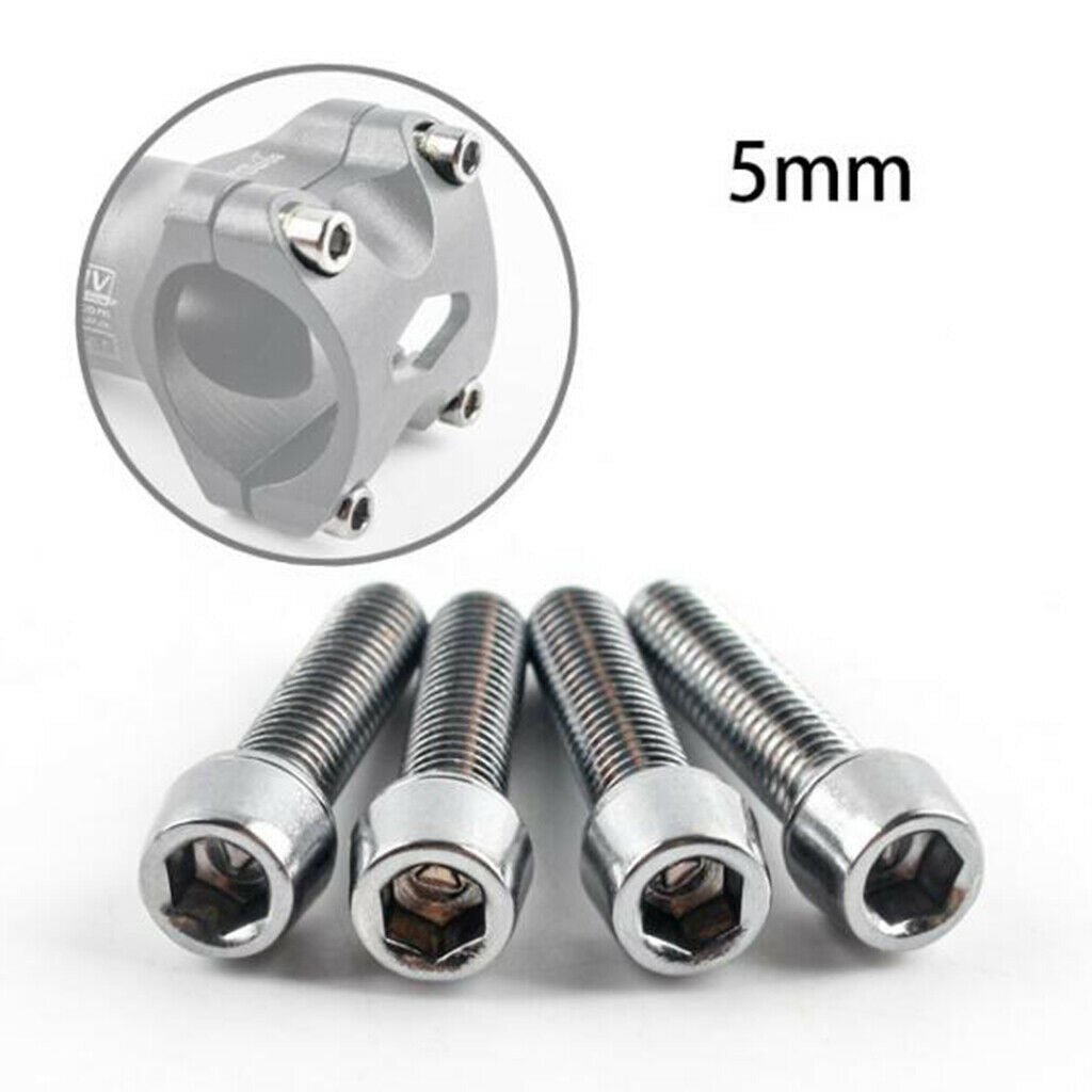 10pcs Bike Stem Screw Bicycle Bolts M5/M6x20mm Road Mountain Bike Bolt M5