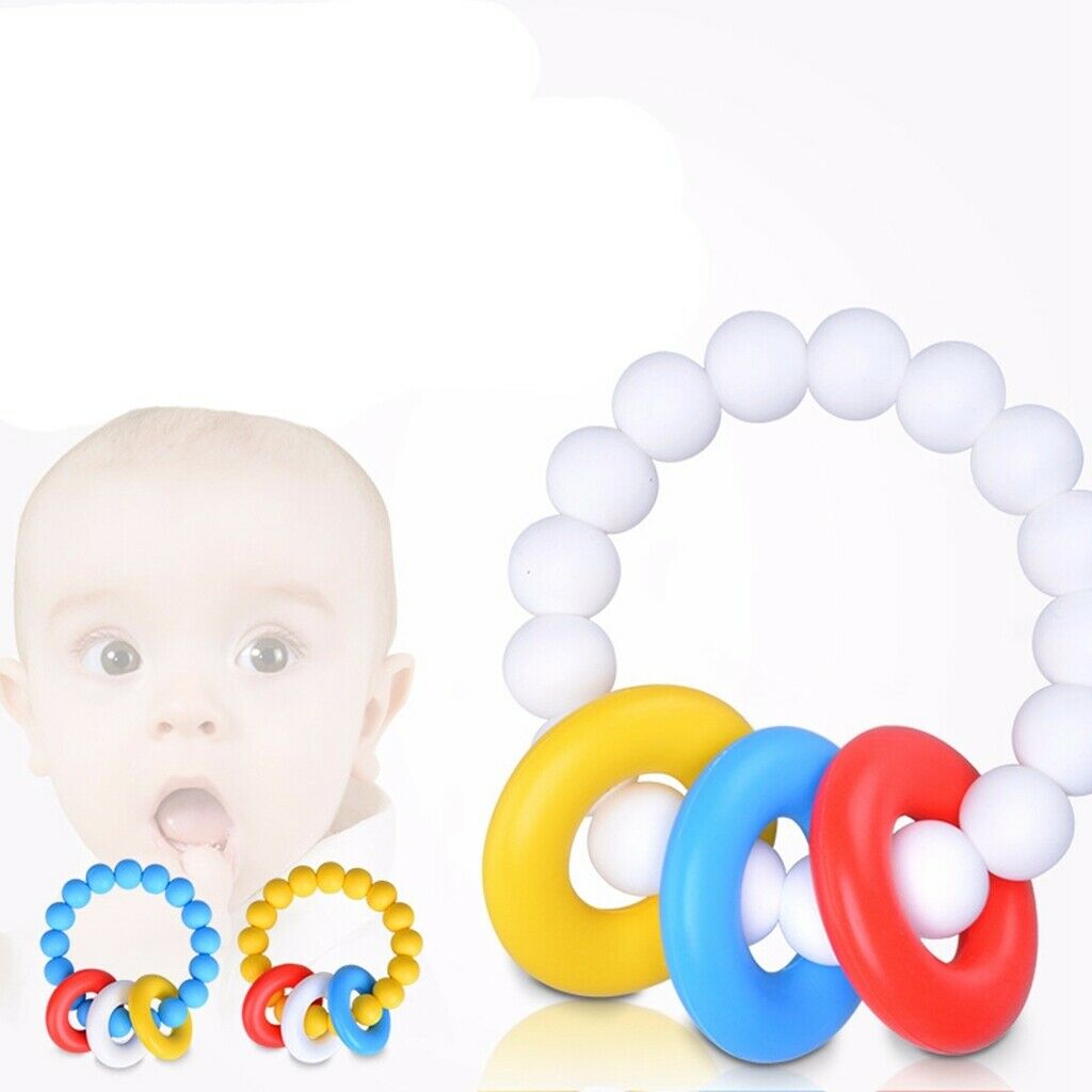 Baby Teething Toys BPA Free Children's Silicone Teething  Bracelet White