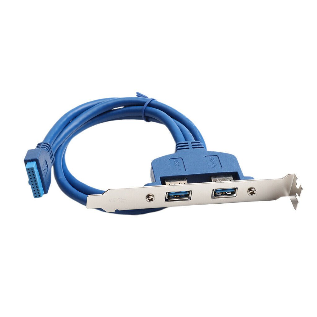 1Pack USB3.0 Back Panel Expansion Bracket to 20Pin Header Cable