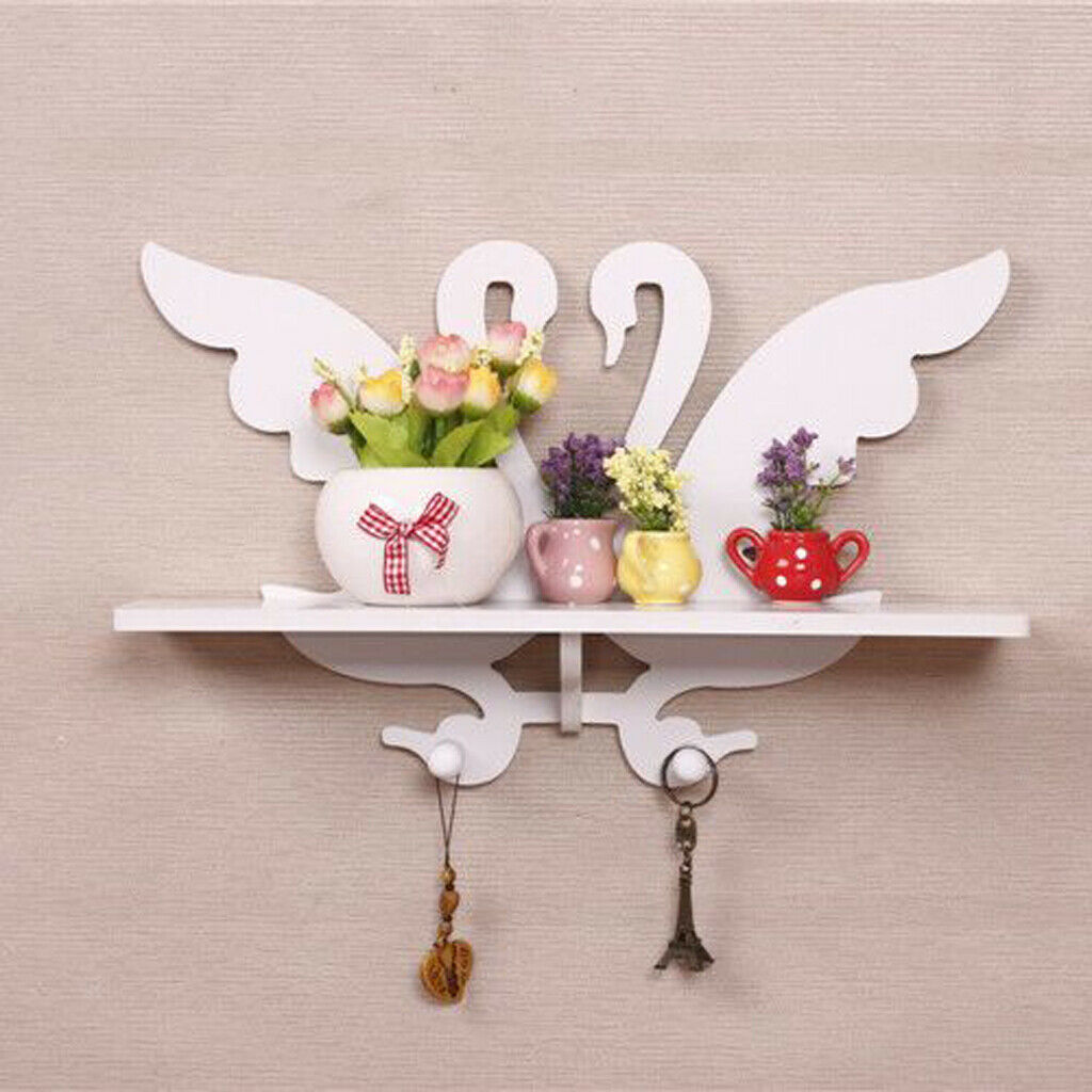 Creative Decoration Hollow Swan Rack Wall Hanging Shelf