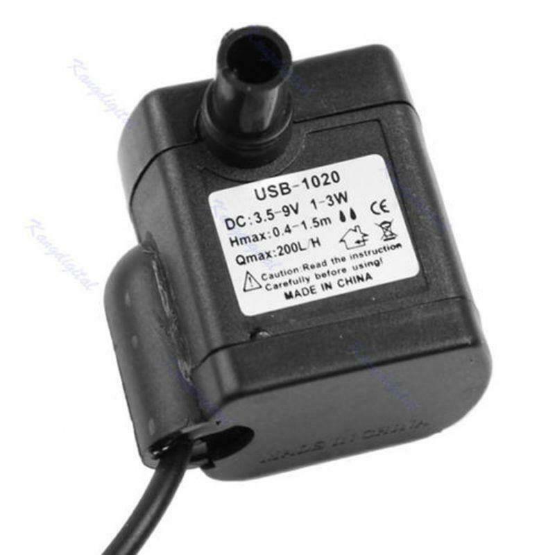 DC 3.5V - 9V 3W USB Submersible Water Pump Aquarium Fish Tank Fountain Pond Pump