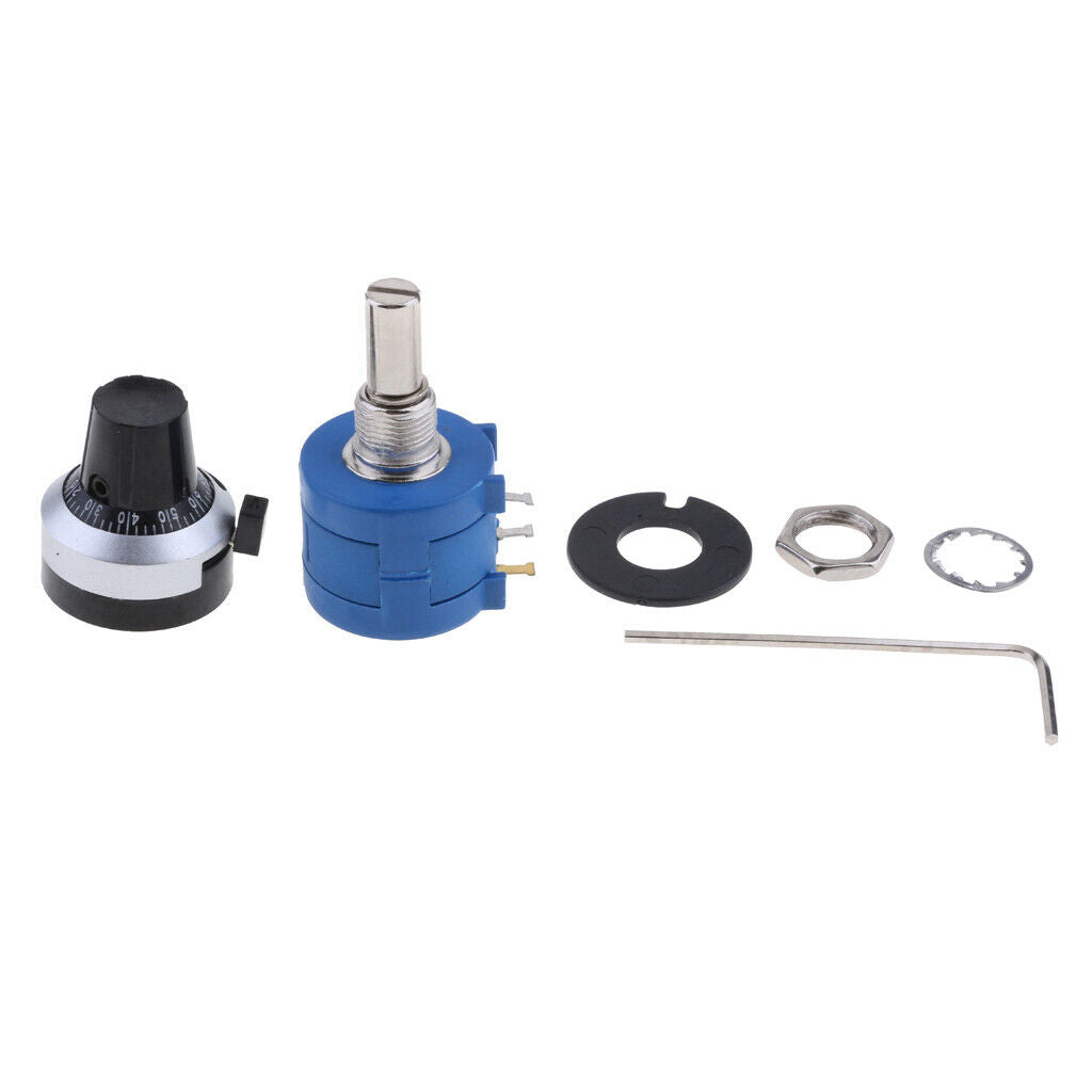 100 Ohm setting potentiometer 10 turns with counting disc rotary knob