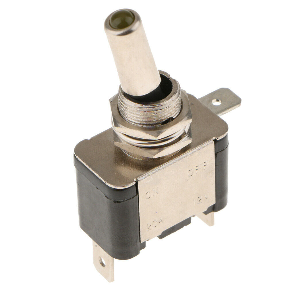 on/OFF Mini 12V 20A Flick Toggle Switch Car   2Pin 28x15mm with Light
