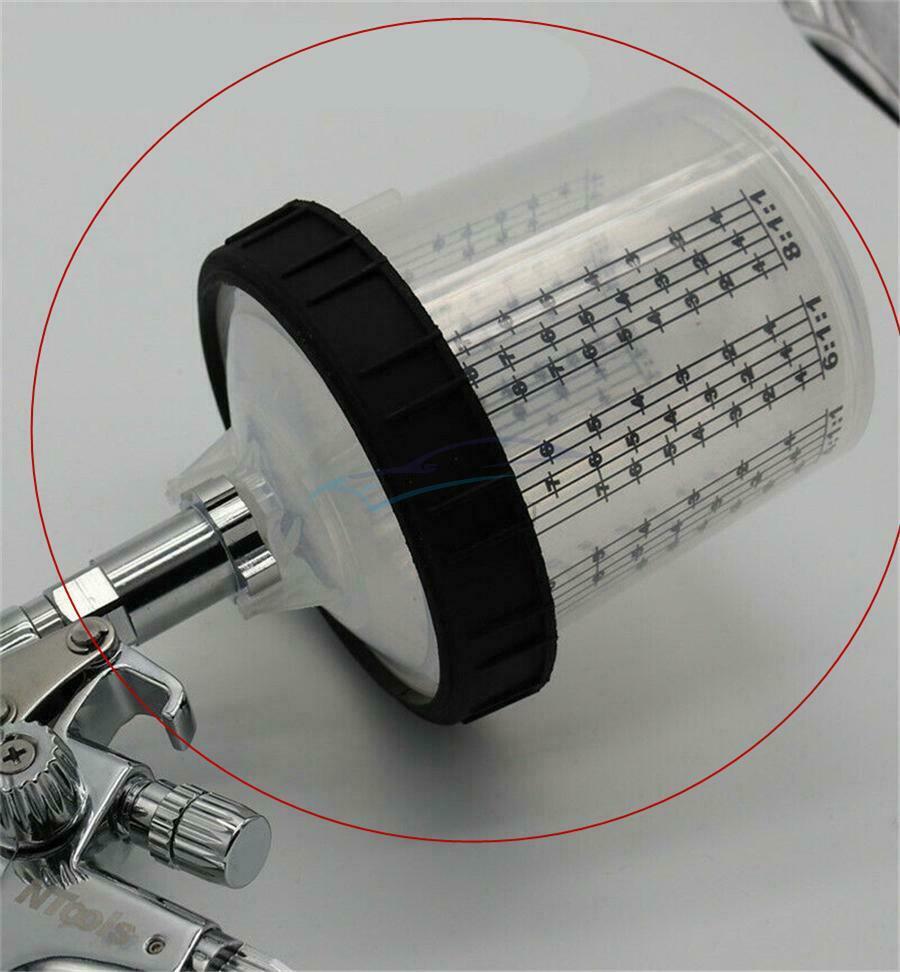 Hard Inner Cup Lids 600ml Spray Gun Tool With M16X1.5mm External Thread Adapter