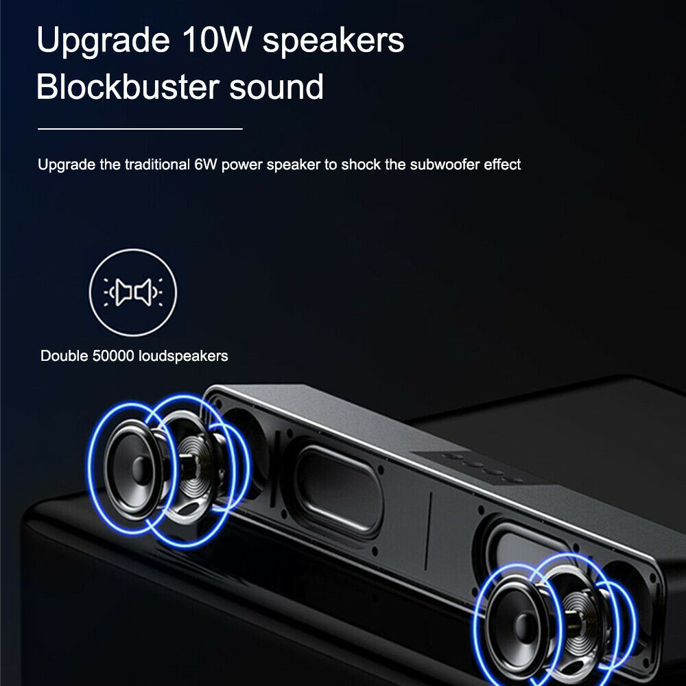 Bluetooth Computer Speakers Deep Bass Sound Box Stereo For PC Laptop Subwoofer