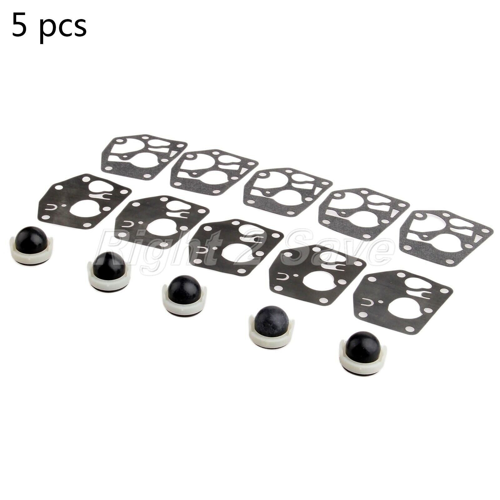 5 x Trimmer Carb  Primer Bulb Diaphragm Kit for Briggs & Stratton 694394 494408