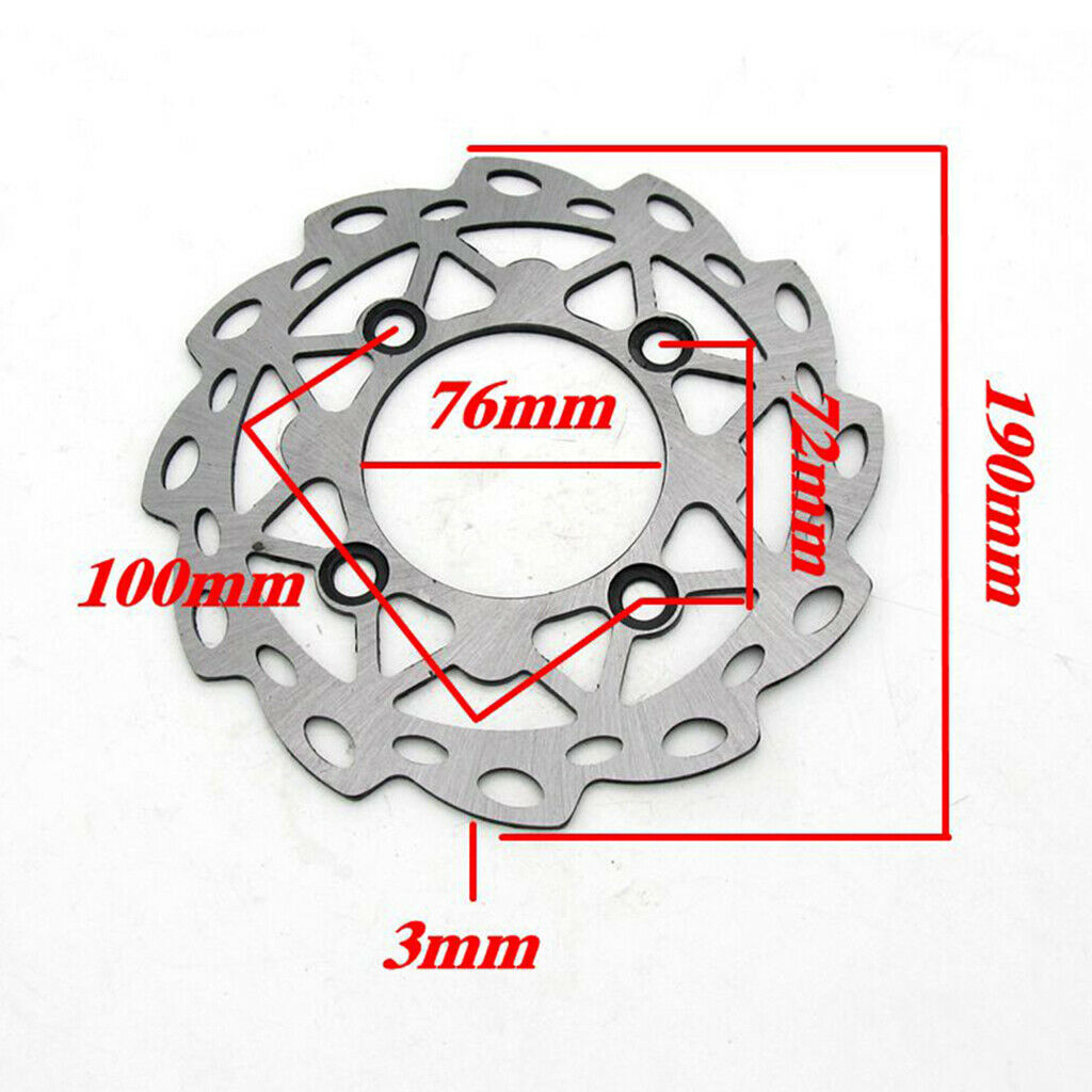 190mm Rear Brake Caliper Disc Disk Rotor for Chinese CRF50 SSR Motorcycle