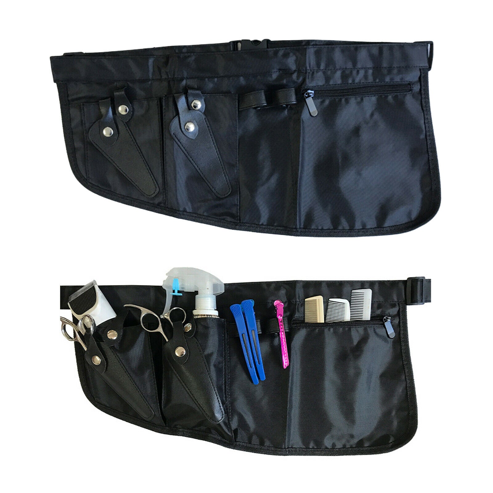 Hair Stylist Barber Accessories Tool Belt Black Adjustable Salon Pouch Black