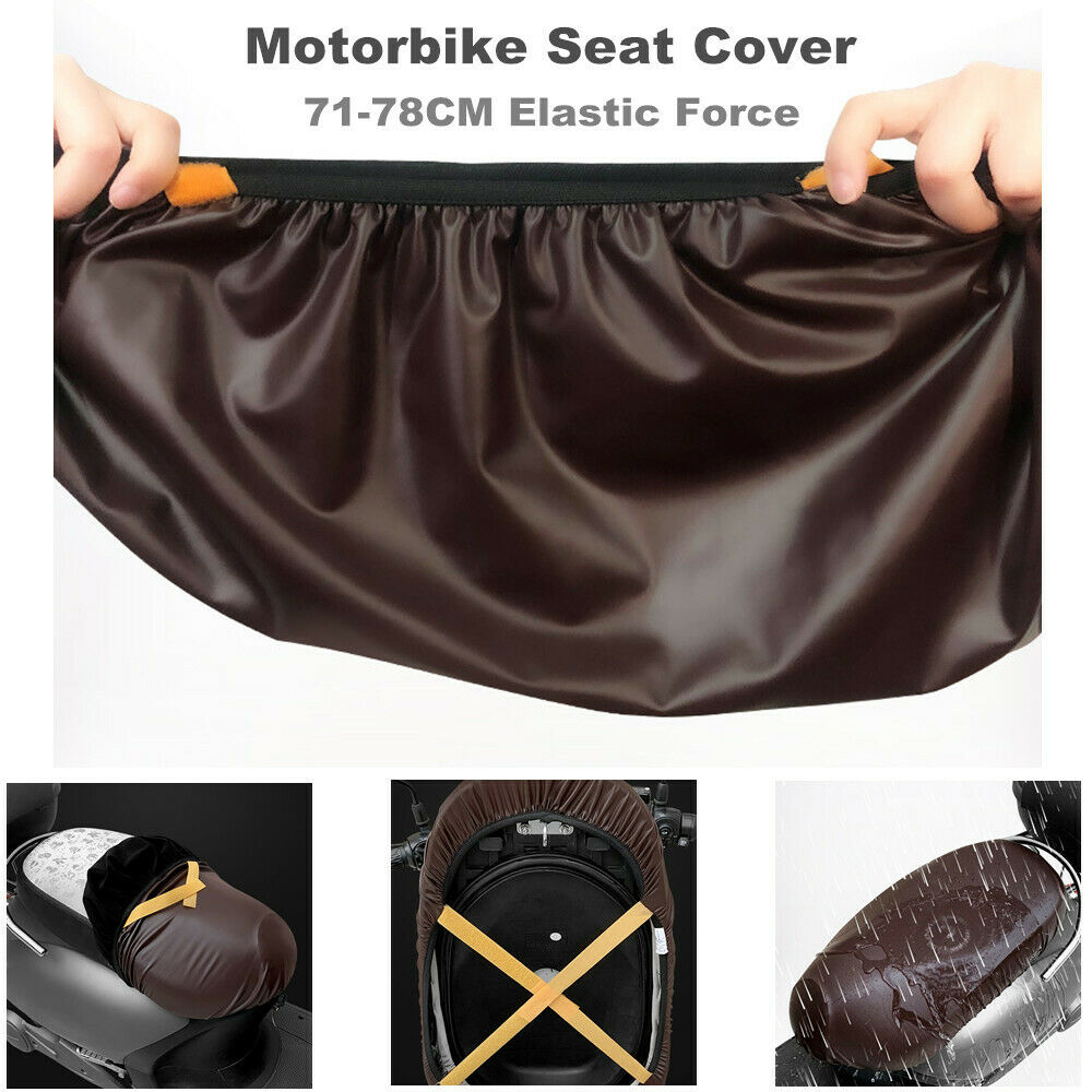 Motorcycle Motorbike Seat Cover Scooter Cushion PU Leather Seasons Protector Pad