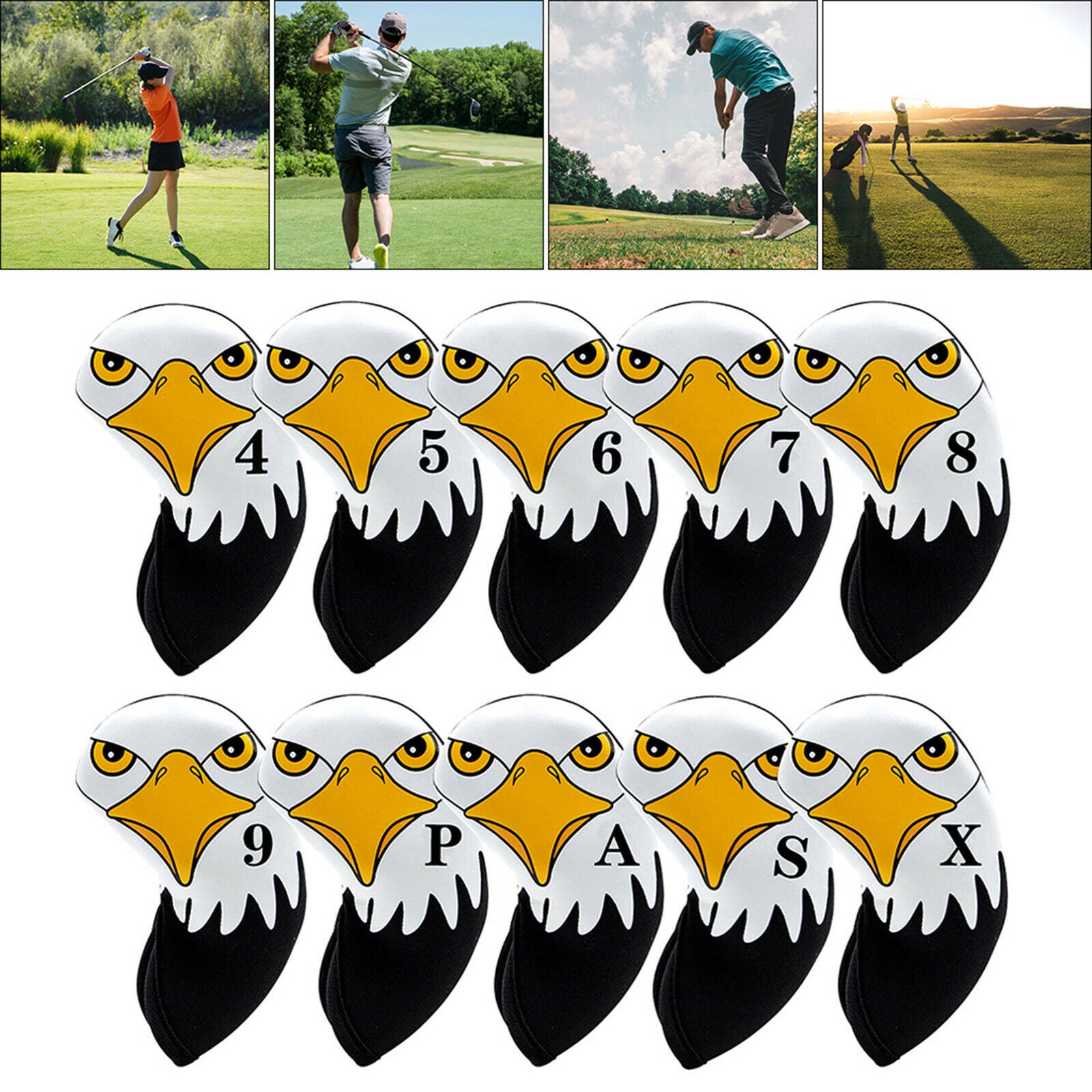 10x Waterproof Neoprene Golf Club Iron Head Cover Protection Headcover