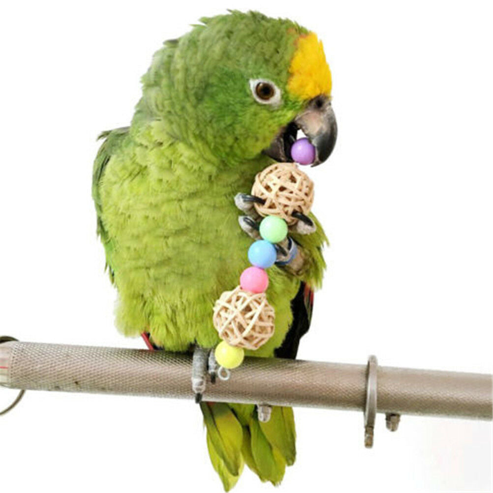 Multicolor beads bird toys pets toys bird ladder Parakeet swing drill  .l8