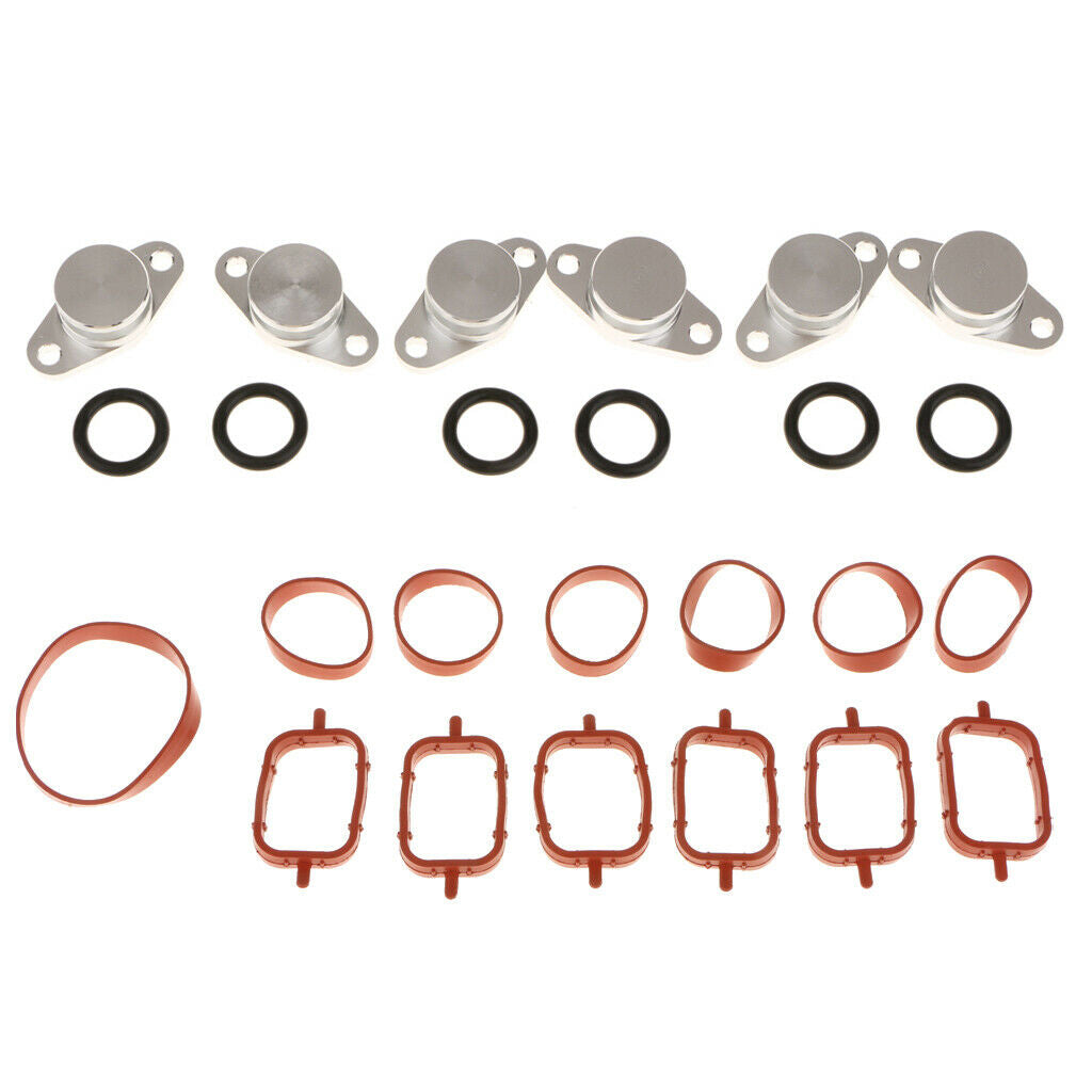 6 Pieces 22mm Swirl Flap Blanking Bungs Gasket Kits for BMW E60 E61 E90 E91