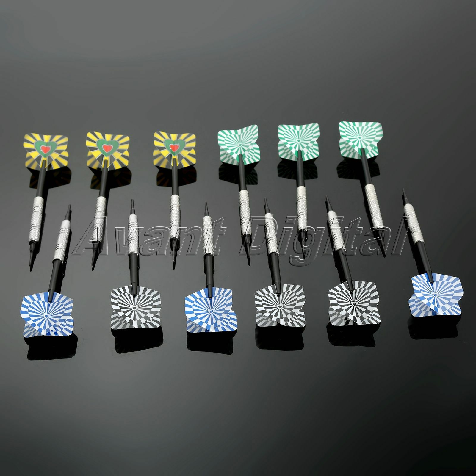 Cool Darts 12Pc With 50Pcs Extra Soft Tips Comfortable Brass Barrel Indoor Sport