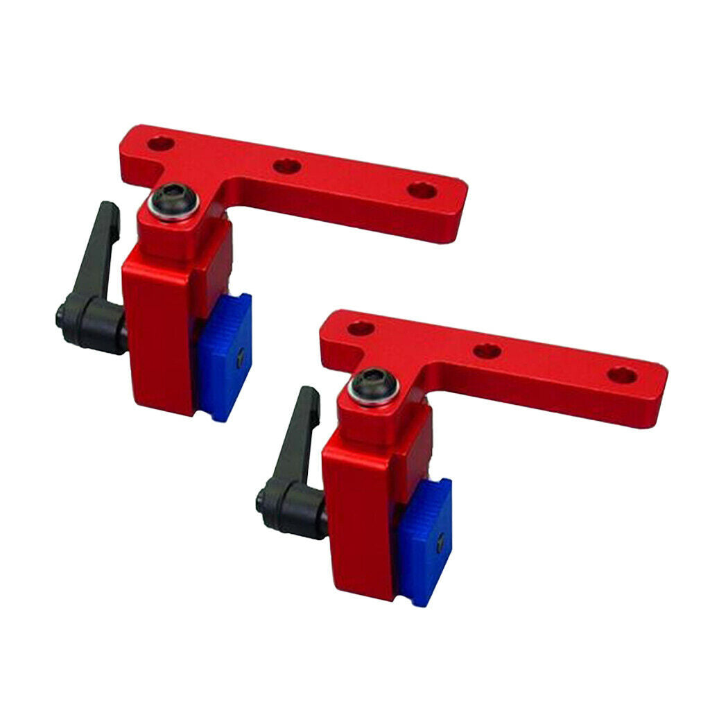 2pcs Aluminum Alloy Miter Track Stop for T-Slot T-Tracks Locating Position