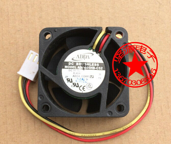 For 1pc ADDA AD0405HB-C52 fan 40*40*20mm DC5V 0.40A 3pin