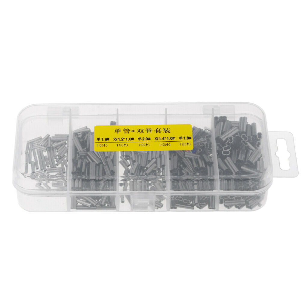500Pcs/lot Fishing Crimps / Sleeves Copper Tube Fishing Connector Wire Trace