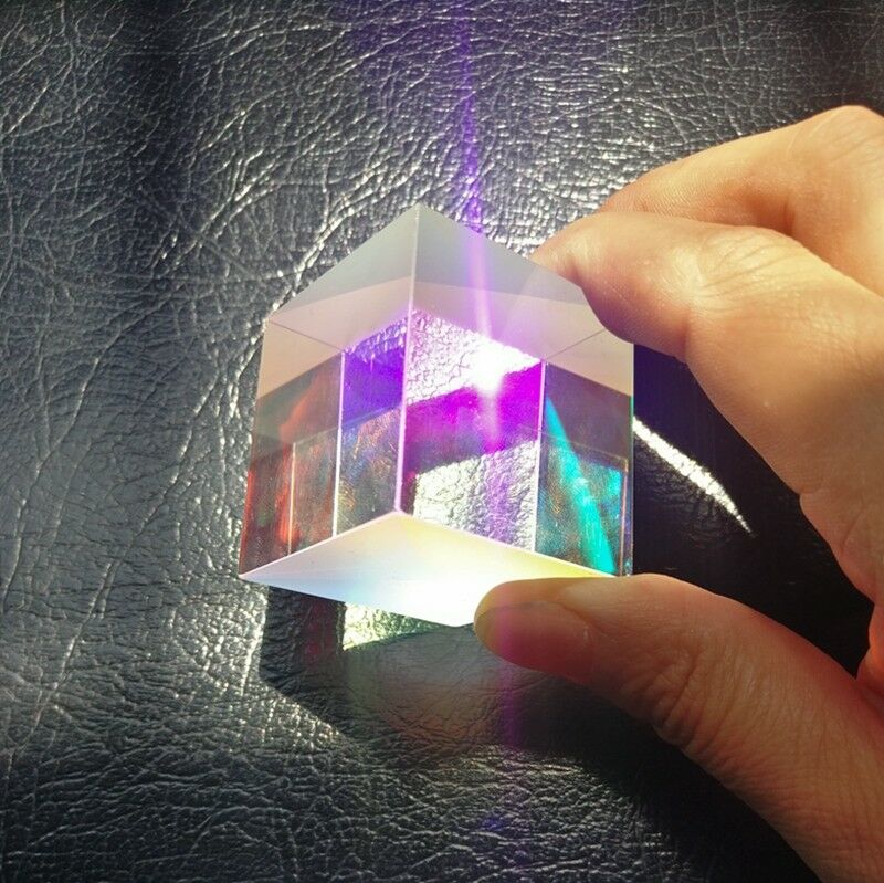 34*34*36mm Defective Optical Prism Dichroic Cube Beam Splitter f DIY Decoration