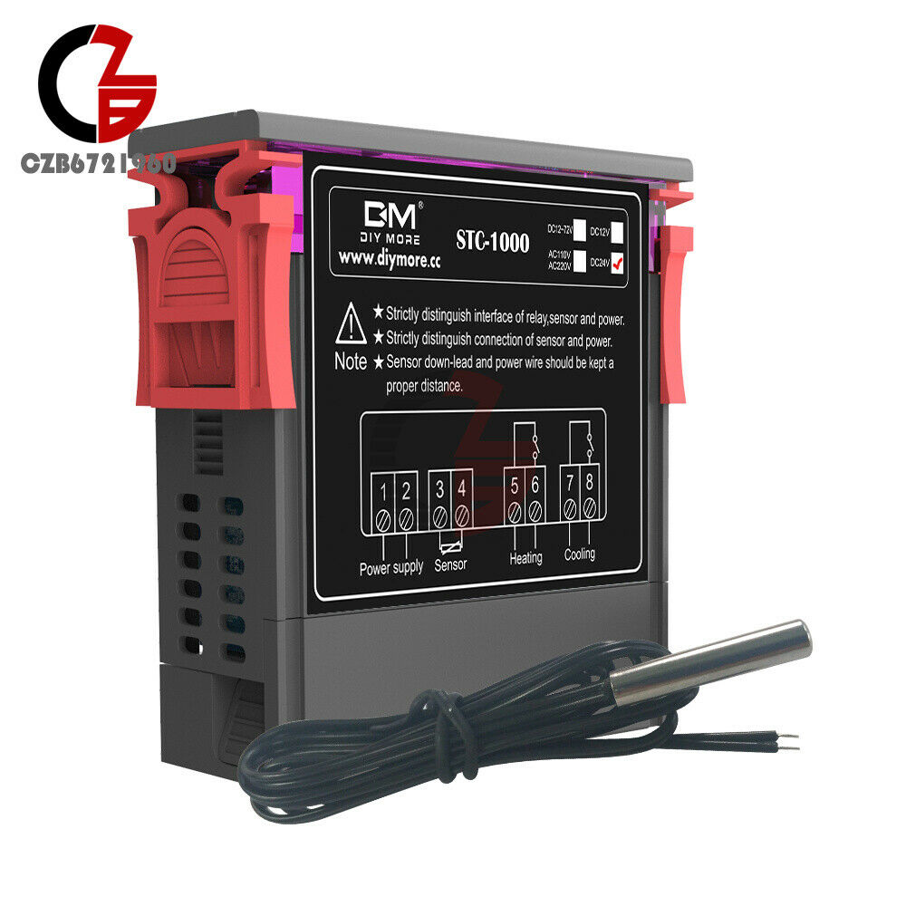 AC/DC 24V All-Purpose STC-1000 Digital Temperature Control Sensor Controller