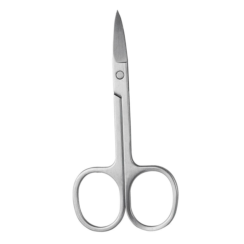 Curved scissors cutter trimmer for eyelashes, eyebrows, nose hair, ear hair and