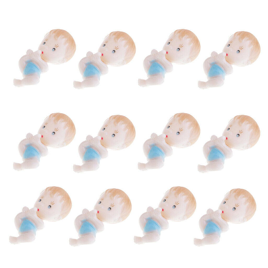 12 Pieces Cute Baby Foot Boys Girls Party Favor Christening Baby Shower Blue