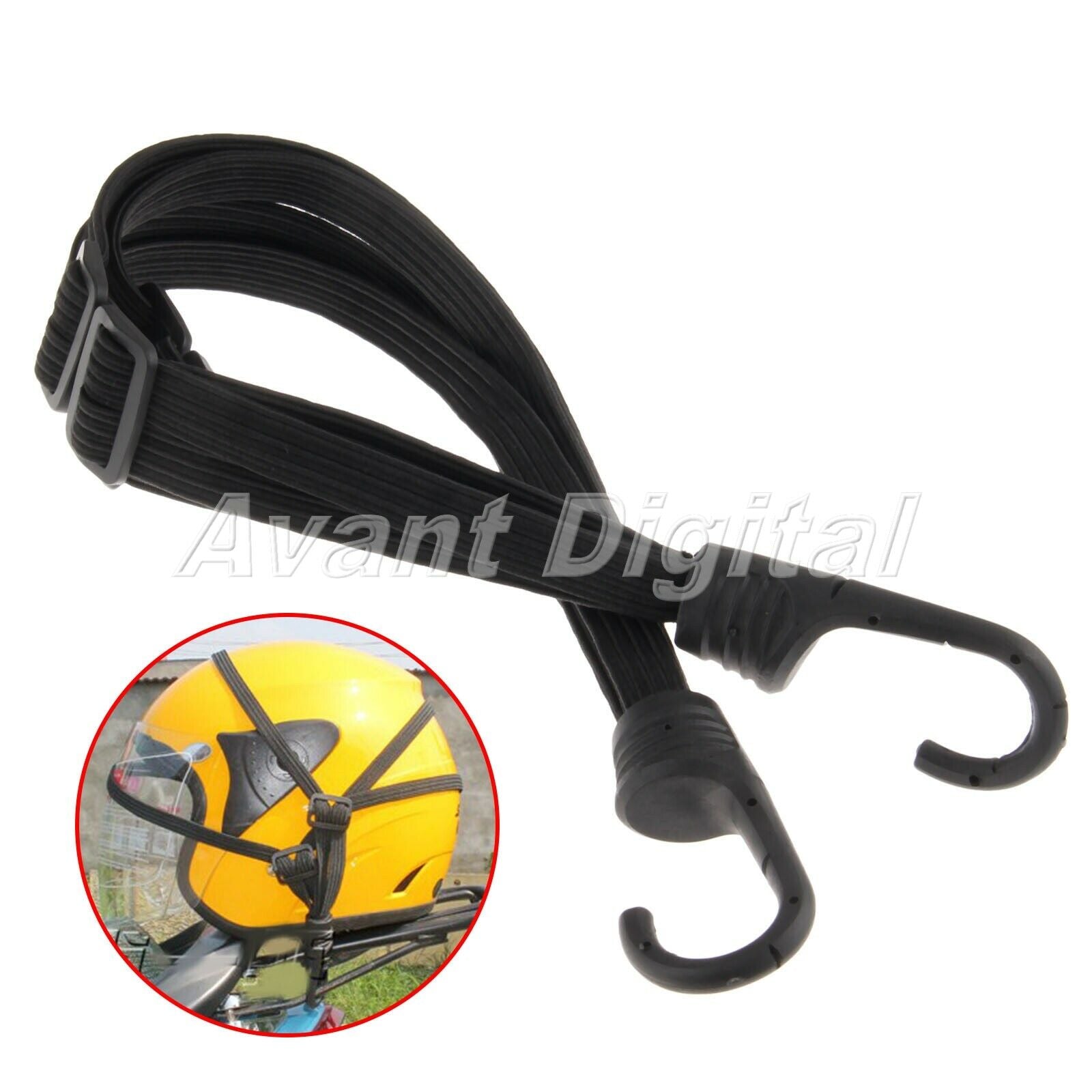 Strength Strong Retractable Helmet Luggage Elastic Rope Strap With Hooks Safe