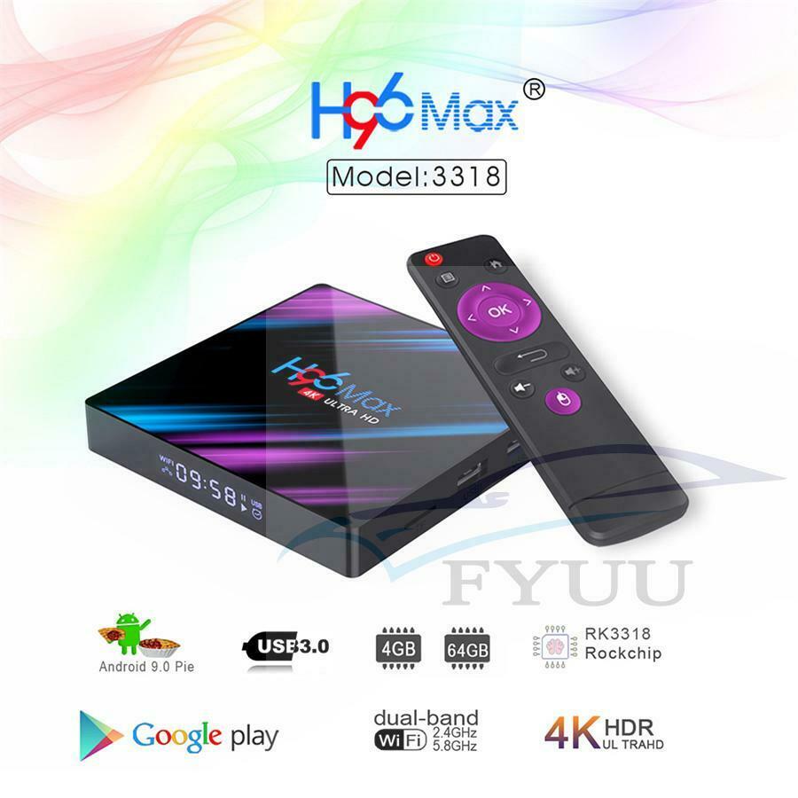 2021 H96 MAX Smart TV Box Amlogic Android 10.0 4G+64GB 4K Media player HDMI 2.0