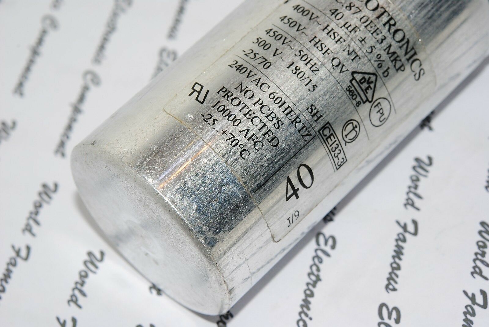 1pcs - ARCOTRONICS 40uF (40µF) 450V (50Hz) 5% Capacitor - C.87.0EE3 MKP