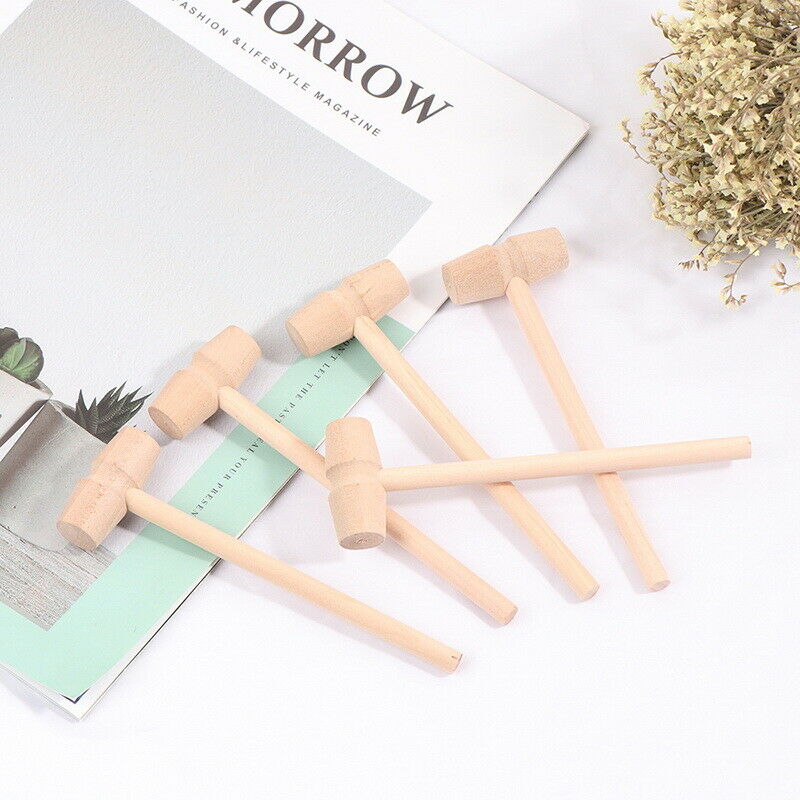 5Pcs Wooden Hammer Mallet Carving Tool Leather Craft Jewelry Making Hamme.l8