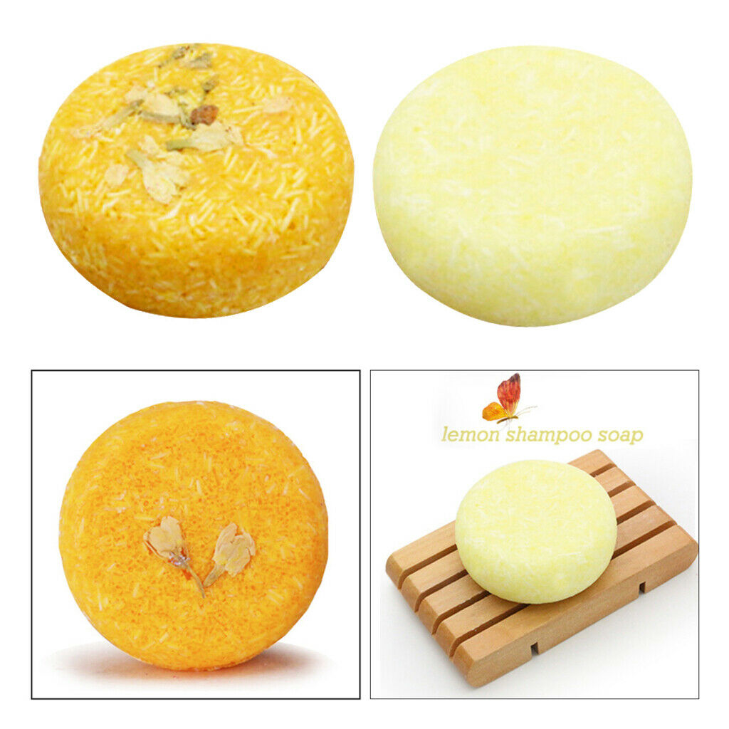 2pcs Lemon+Jasmine 100% Natural Organic Solid Shampoo Soap Bar Eco-Friendly