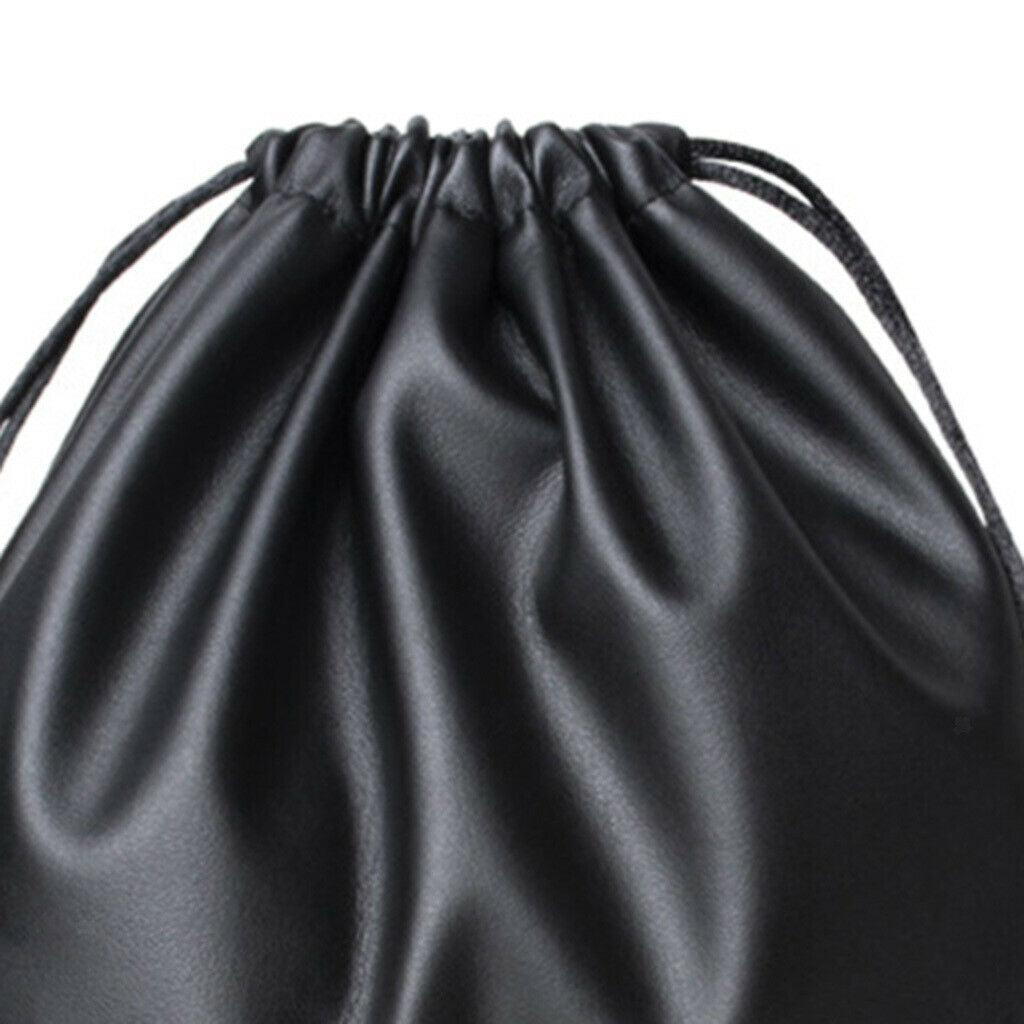 Portable Headphone Protective Pouch PU Leather Waterproof Black for PTM