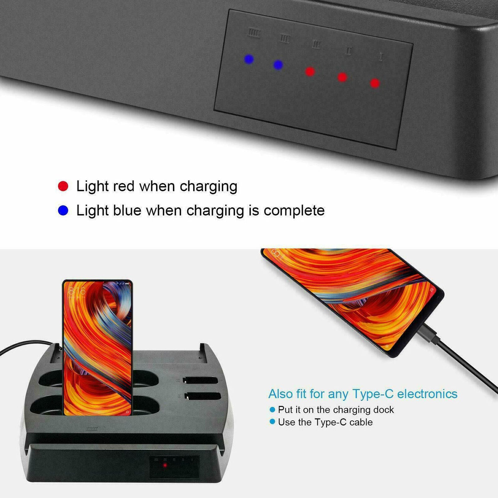 Charging Dock Stand Station For Nintendo Switch Console /Joy-con/Pro Controller