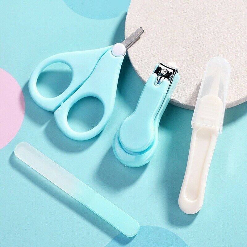 4Pcs/set Baby Infant Nail Clippers Scissor Tweezers Foot File Manicure Cutter