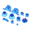 2 Set ABXYZ Button+Thumbsticks D-pad Mod Kit for Nintendo NGC - Black+Blue