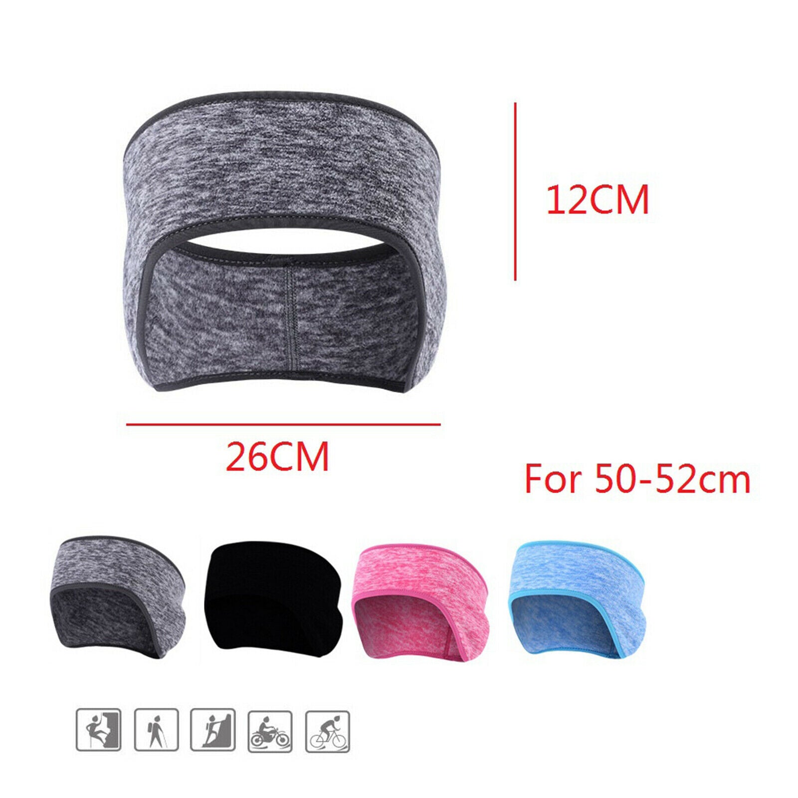 Headband Running Warm Ear Warmer Muffs Stretchy Fleece Head Bands Earmuffs