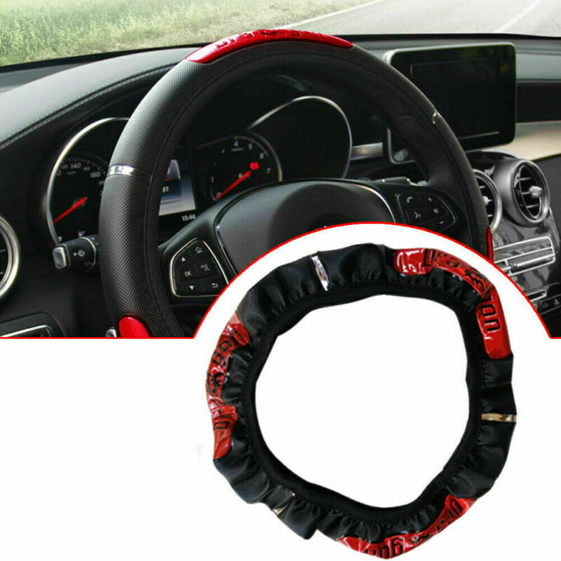 15inch /38cm Car Steering Wheel PU Leather Cover Anti-slip Protector Accessories