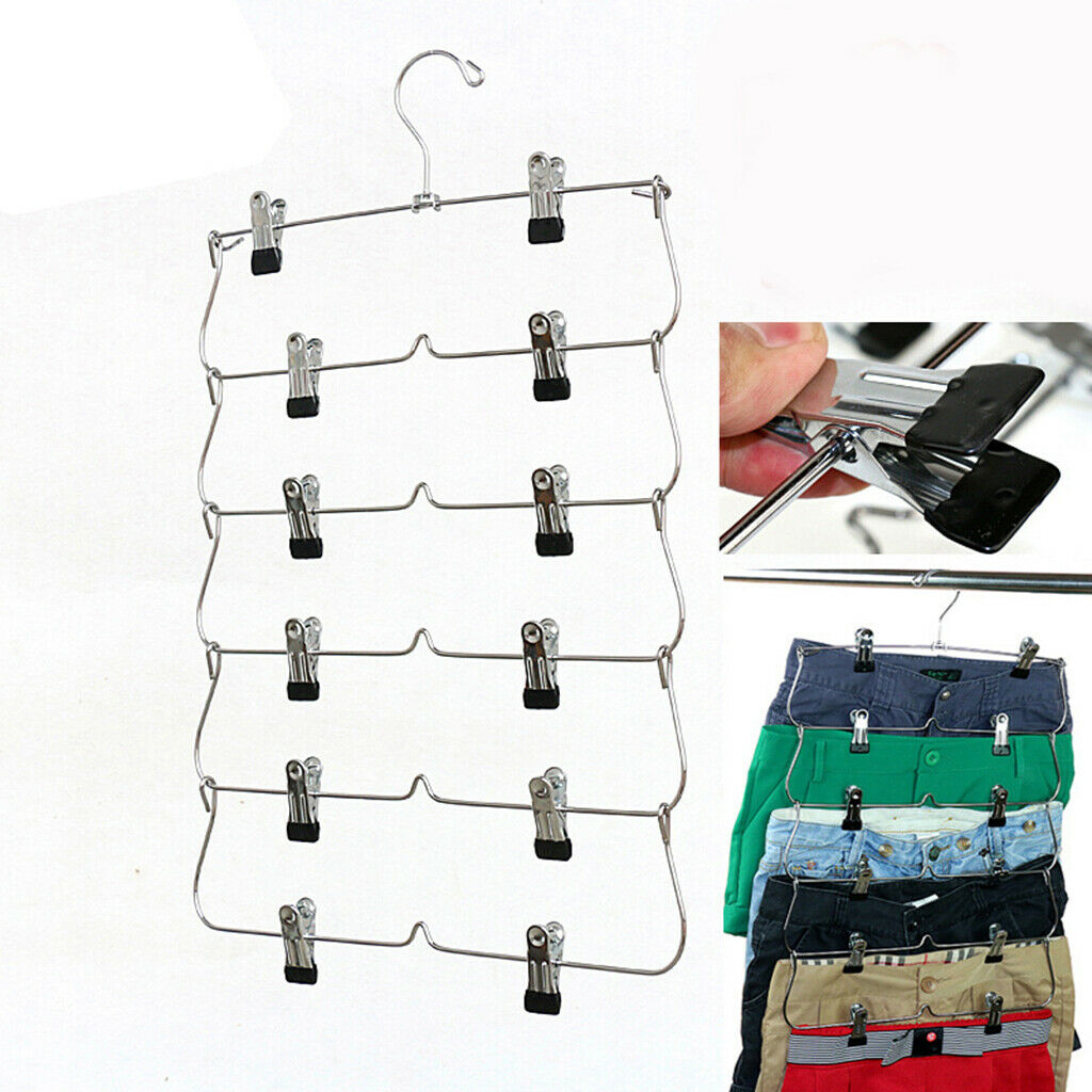 Creative Pants Organizer Closet Space Saver Trouser Holder Wardrobe Organizer
