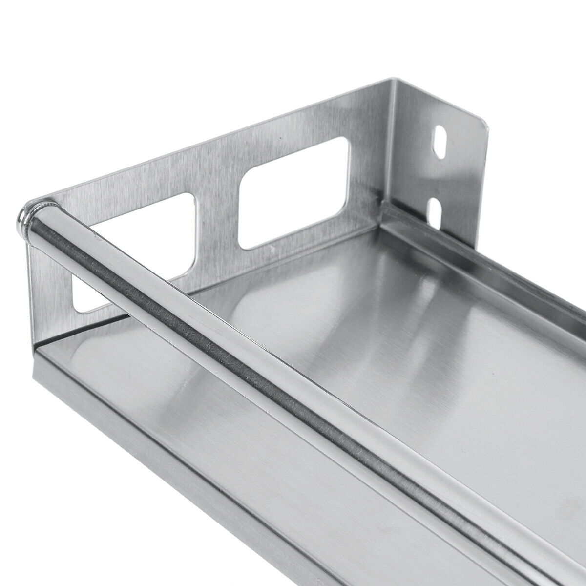 Kitchen 30cm Rack Organizer Wall Mounted Sauce Bottle Shelf Stainless Steel +