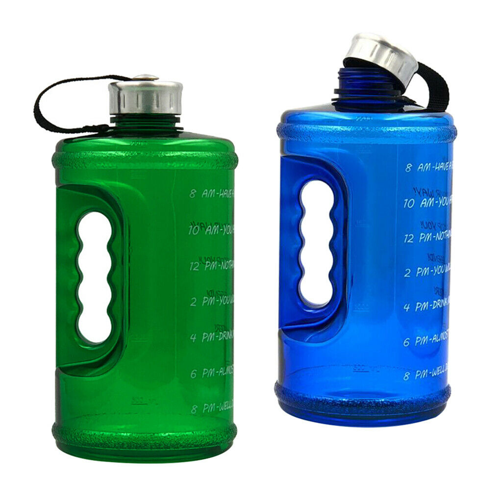 2pcs Water Bottle Reusable Jug Cup Outdoor Bike GYM Travel Hiking 2200ML