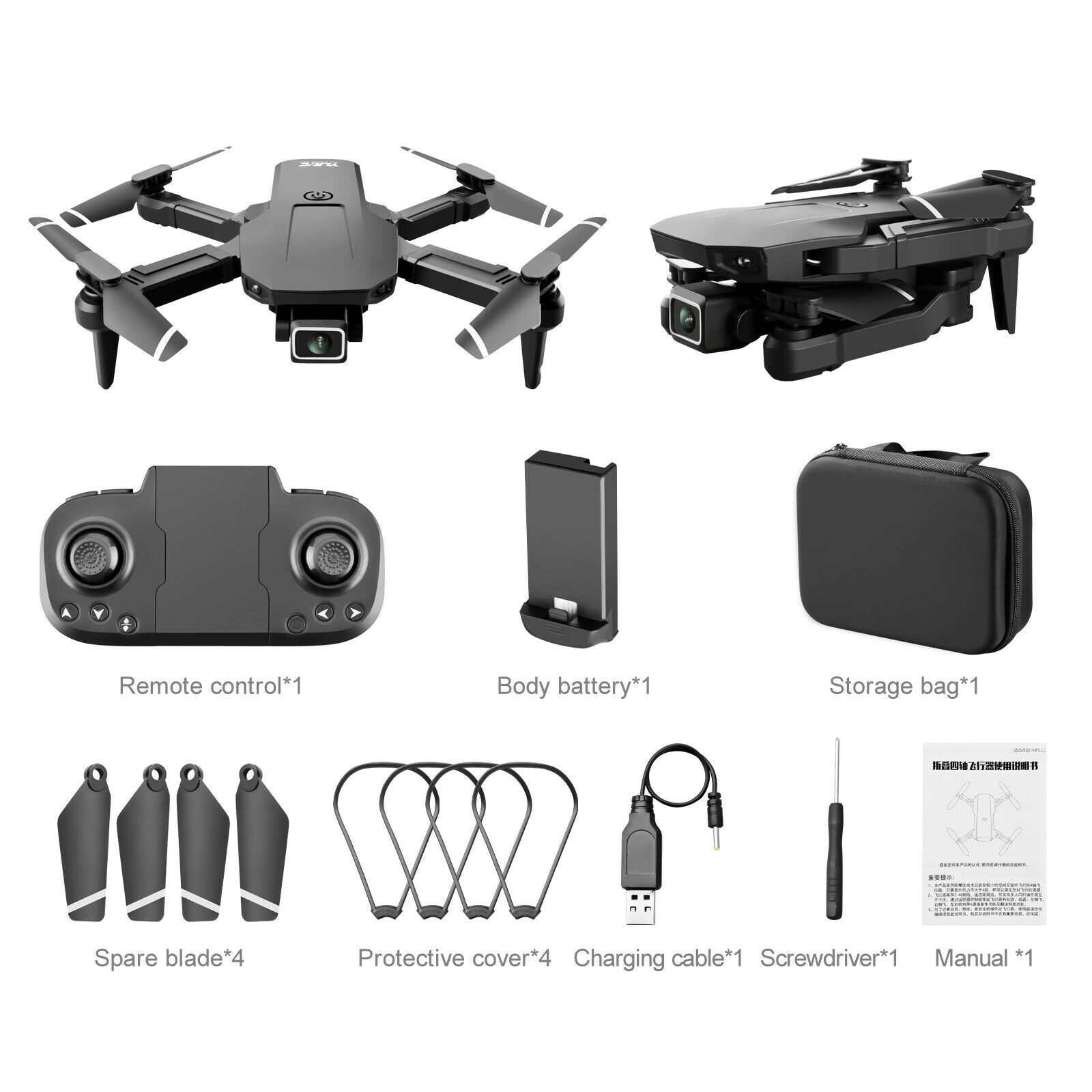 Plastic Drone Battery Replaces Accessory Spare Parts for Mini RC Drone
