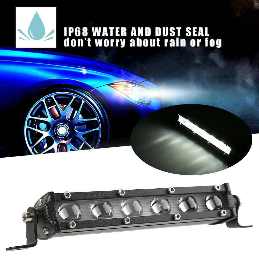 8 Inch 60W LED Work Light Bar IP67 Off Road Spotlight Floodlight Fog Lamp @