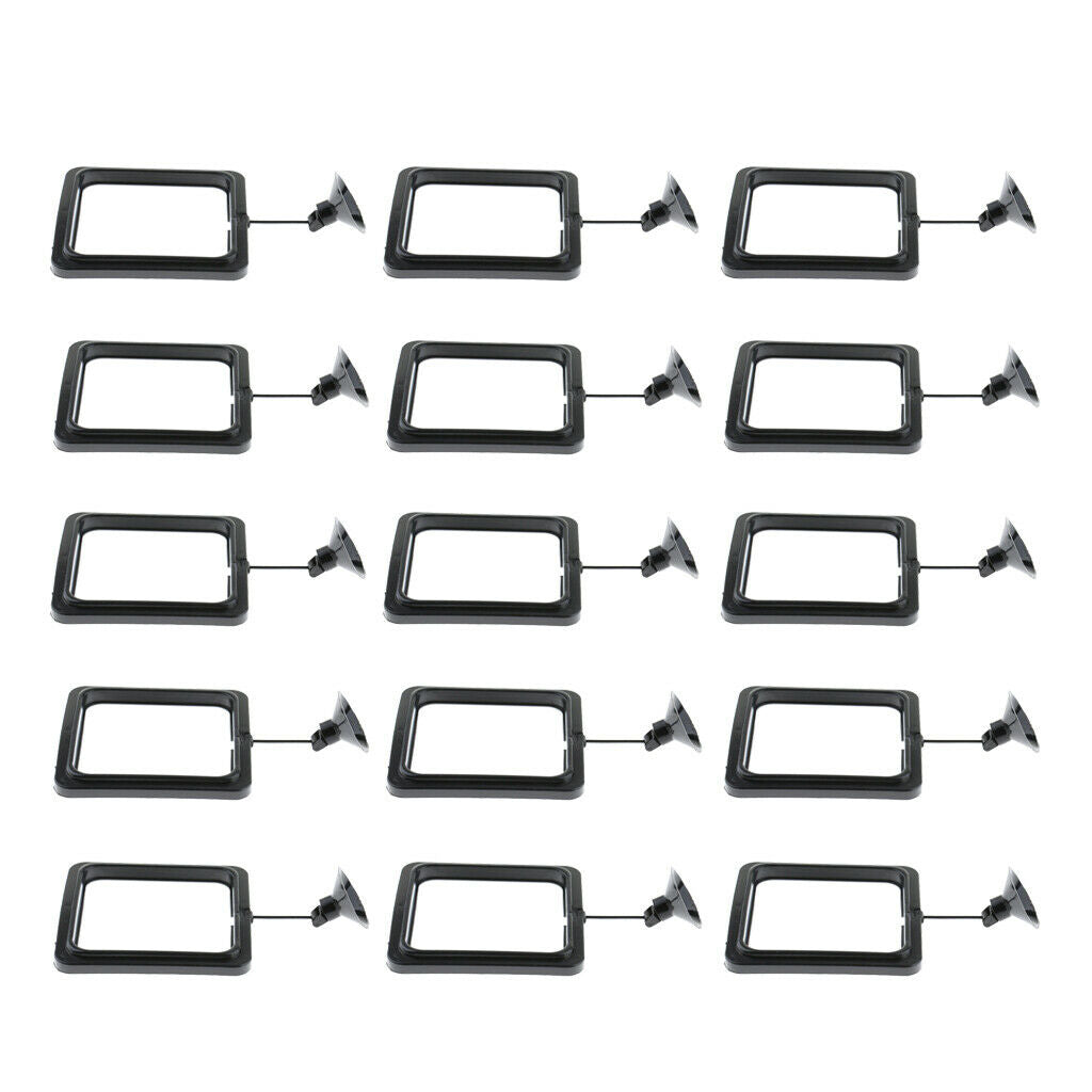 15x Useful Fish Tank Feeding Square Safe Fish Food Feeder for Aquarium