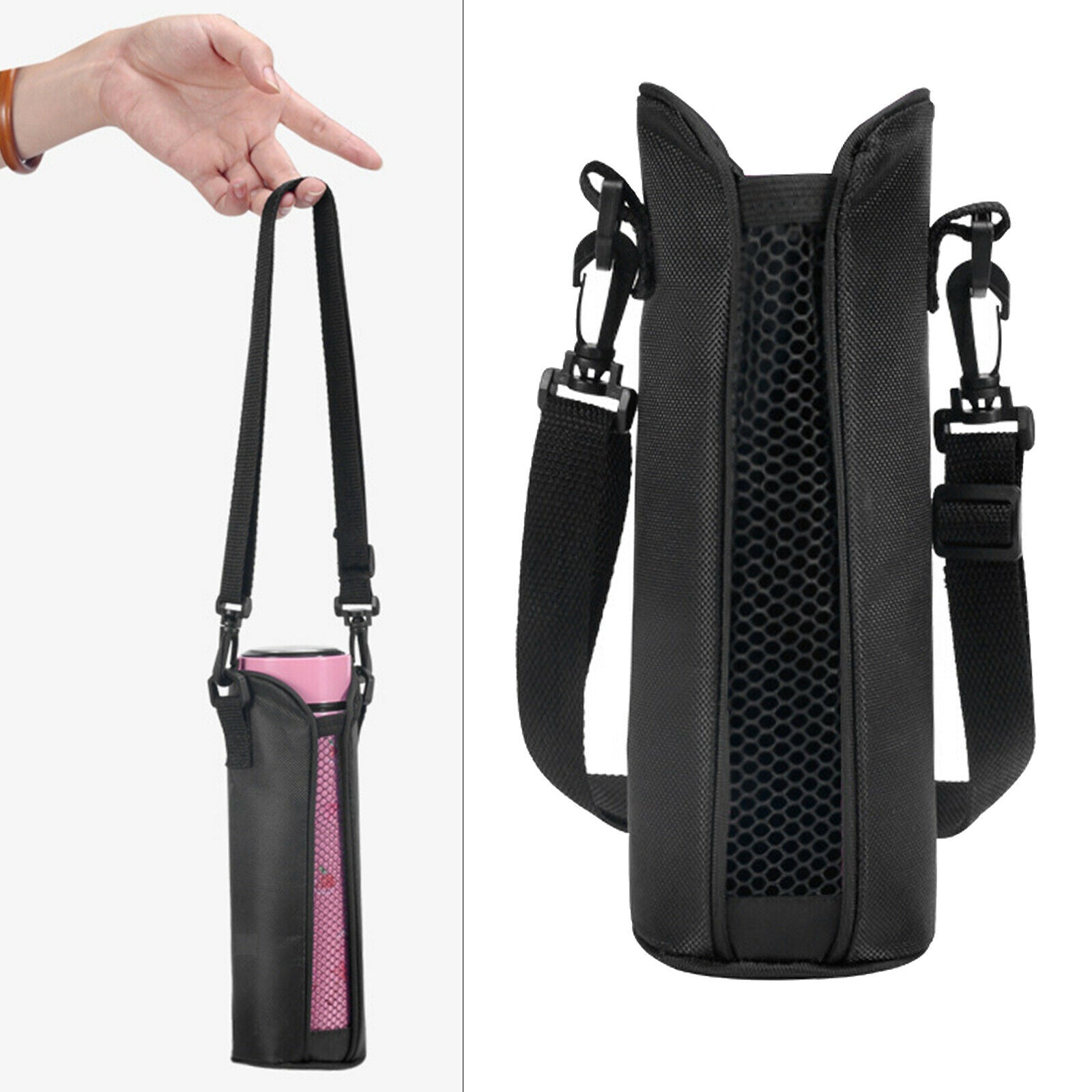 Heat Insulated Water Bottle Carrier Pouch Cover with Adjustable Cycling