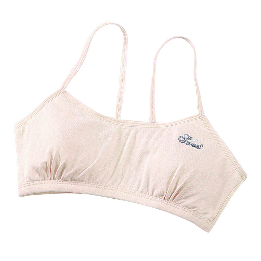 3 Pack Girl Soft Breathable Bra No Rims Training Vest Seamless Puberty Bra