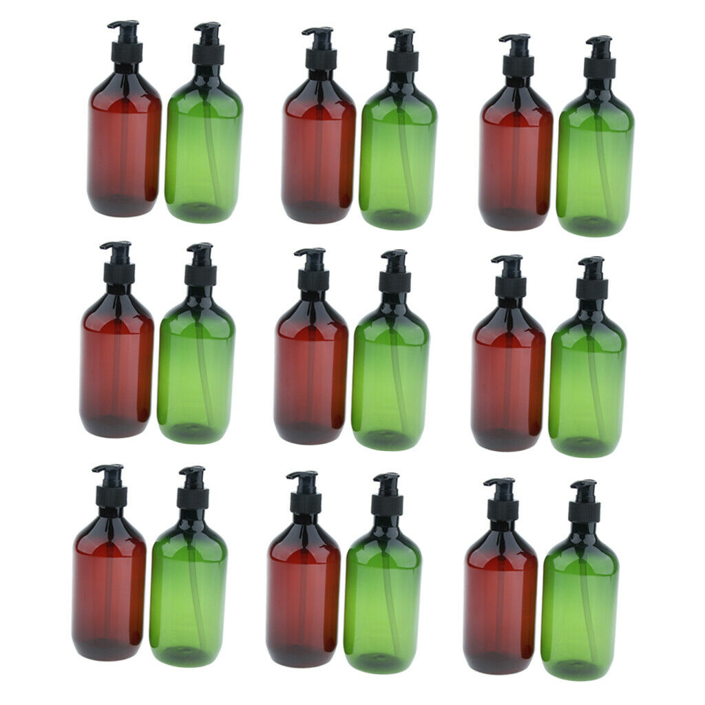 Bulk 18cs/set Plastic Pump Bottles Travel Gel Lotion Containers Dispenser