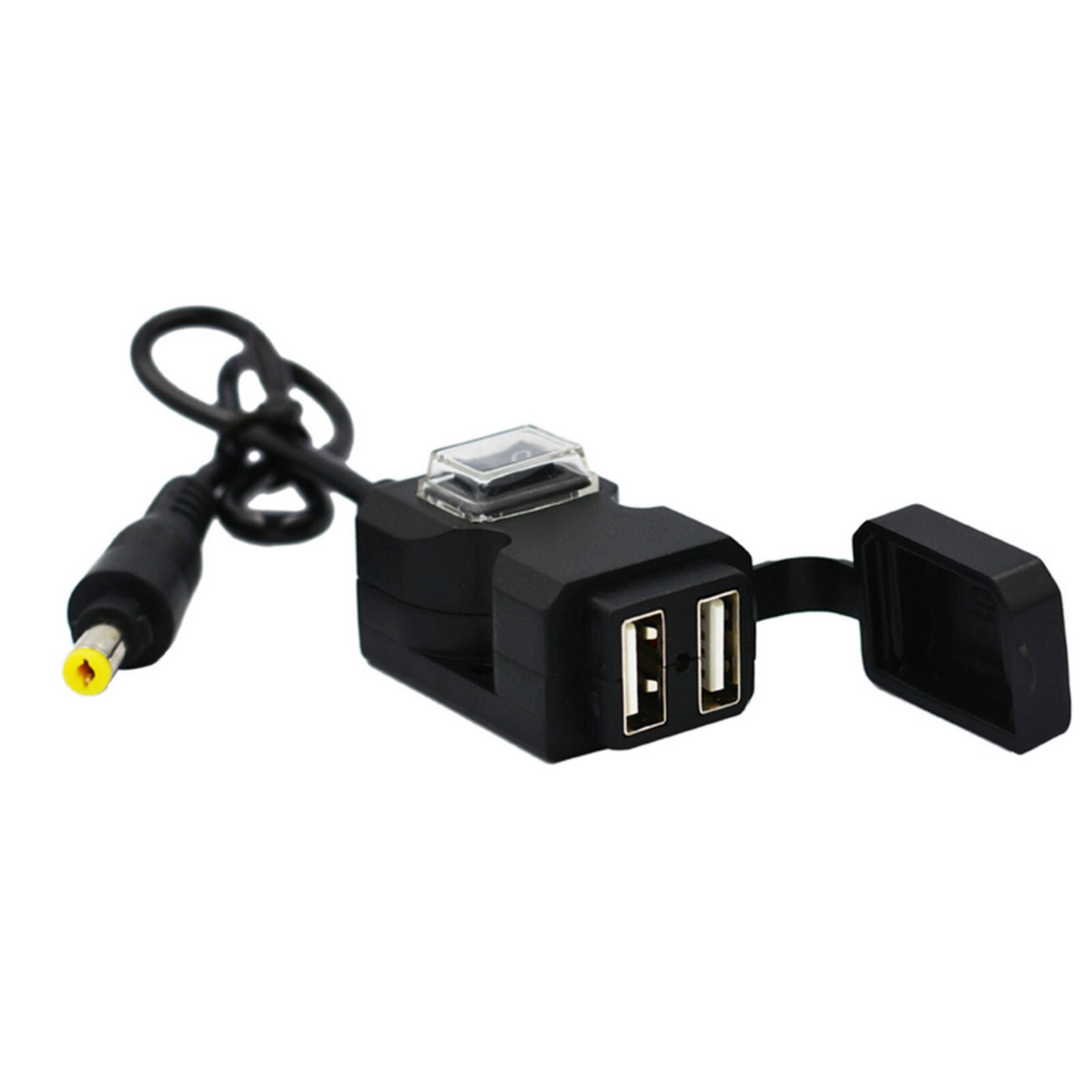 12V/24V Motorcycle Motorbike Dual USB Charger Phone Power Socket With Switch